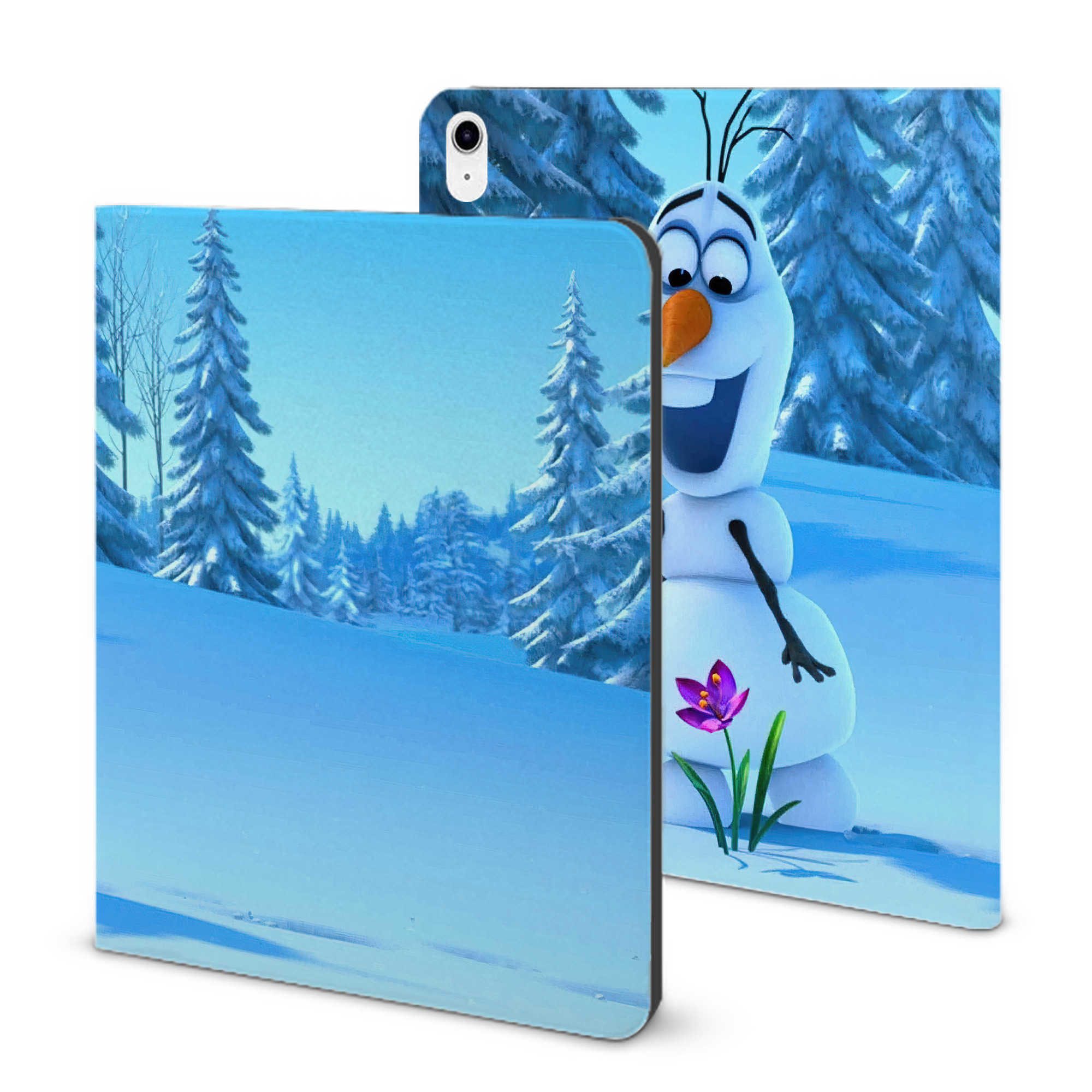 （画像用） アナと雪の女王 アンナ エルサ Frozen Anna Elsa IPad ケース ブック型 PUレザー TPU 耐衝撃 軽量 薄型 ペン収納なし 全面保護 IPad 各モデル対応